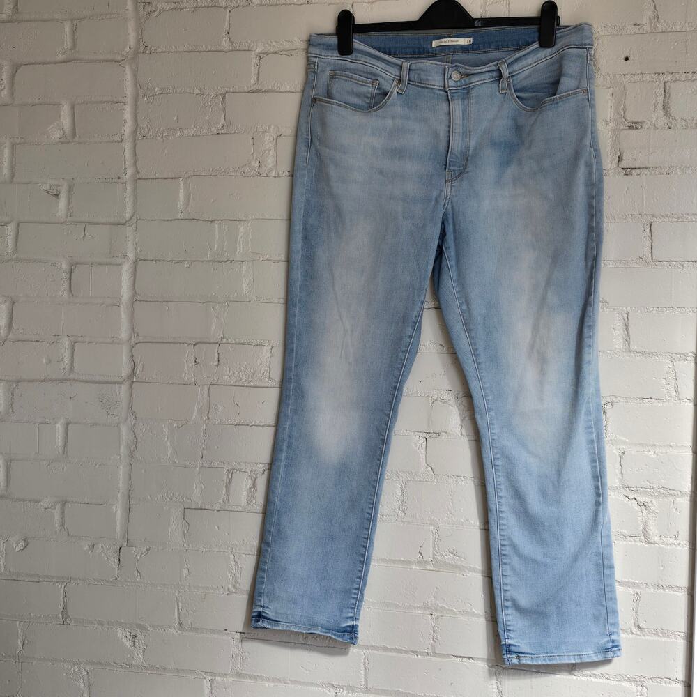 Levi's 16, Classic Straight Fit in Light Wash Denim Jeans:  Casual,  Minimalist